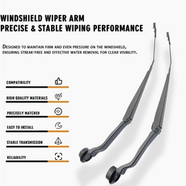 RigidWire 1 Pair Front Windshield Wiper Arm Kit Noiseless Rust Protection Fits Compatible with 2013-2019 Ford Escape Replaces OE CJ5Z17527A CJ5Z17527B 43513 43514