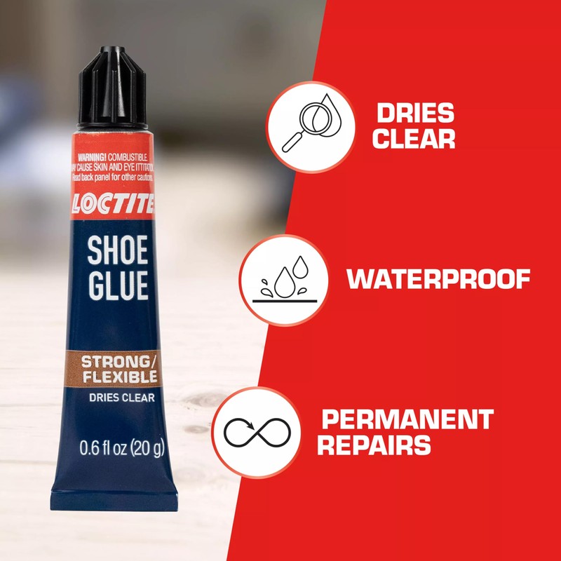 Loctite Shoe Glue, Strong & Flexible Fabric Glue, Resistant to