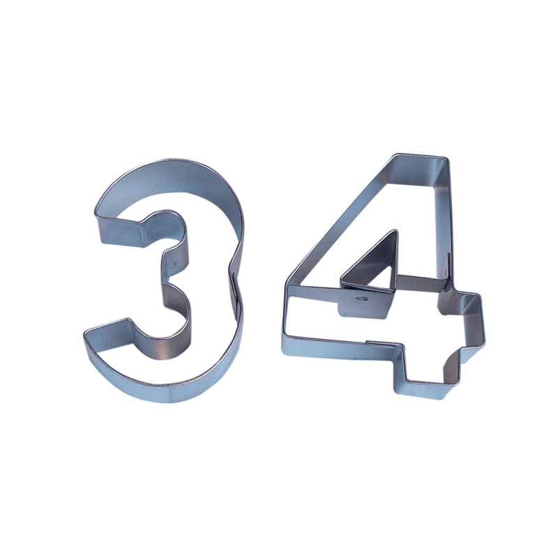 R&M 1-9 Number Cookie Cutters with Cut-Outs. 2.5” 9-Piece Gift