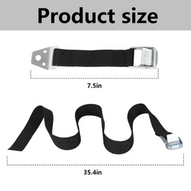 Ladder Safety Strap Tie Down – Heavy Duty Ladder Strap Leash with Anchor Plate and Stainless Steel Clip, Anti-Slip Pole Strap for Roof Work, Gutter Cleaning, Solar Install, Ceiling Rack Mount