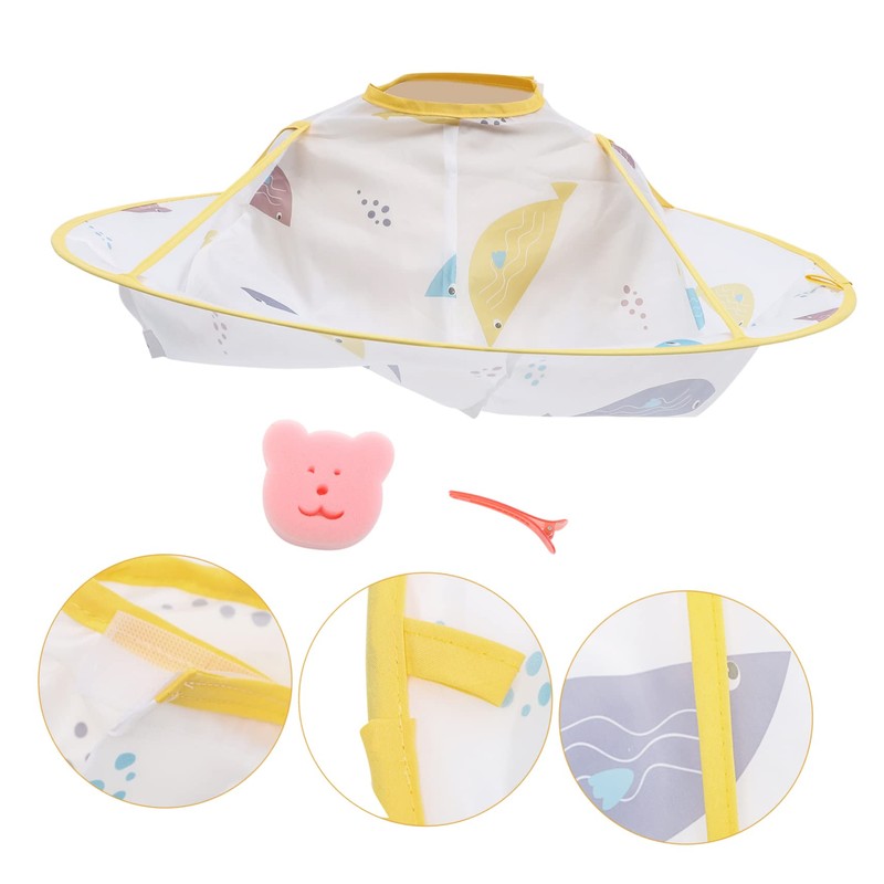 IWOWHERO Adjustable Kids Hair Cutting Cape Barber Cape Hair Catcher