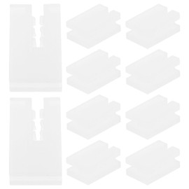 JECOMPRIS 10pcs Radiator Anti Vibration Inserts TPU Rubber Compact Universal Home Radiator Bracket Cover Protector Radiator Anti Vibration Hook Fitting(White)