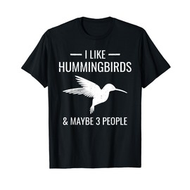 I Like Hummingbirds & Maybe 3 People Funny Introvert Gift T-Shirt