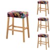 Lussenwert Stool Covers Rectangular Set of 4, Stretch Printed Vanity