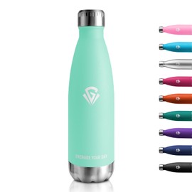 Drinking Bottle, 1 Litre, Insulated Flask, Suitable for Carbonated Drinks, Thermos Flask, BPA-Free, Leak-Proof, Double-Walled Thermos Flask, for Fitness, Running, Office, Children, Adults, Camping