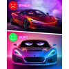 2pcs Devil Eyes Light for Windshield,14“*4”Programmable Flexible LED Display with