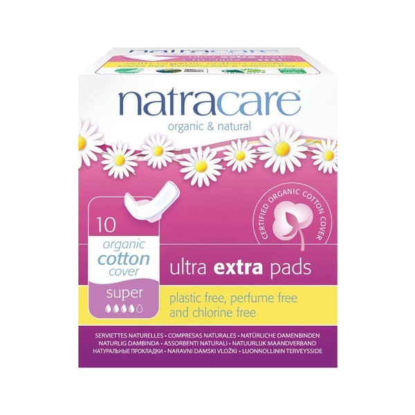 NATRACARE Ultra Extra Pads Super 10s (Pack of 2) by Natracare