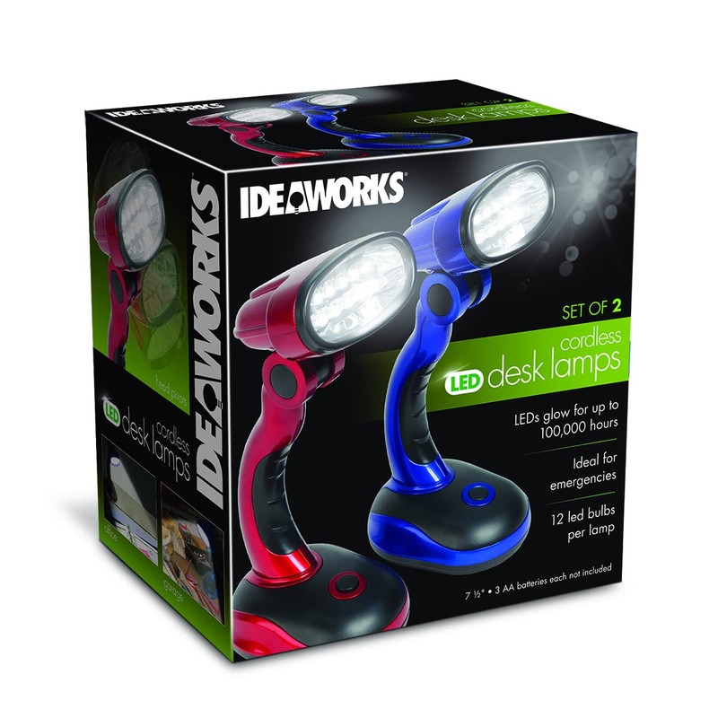 IdeaWorks Jobar International (Set/2) LED Desk Lamps with Pivoting Heads