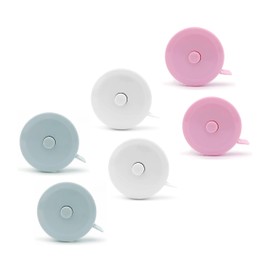 Mini Tape Measure for Body on Both Sides - Retractable Tape Measure for Body Measurements - Cute Portable Tailor Clothing Soft Tape Measure - 6 Pack (Blue, Pink, White) - Ideal Tape Measure for Body
