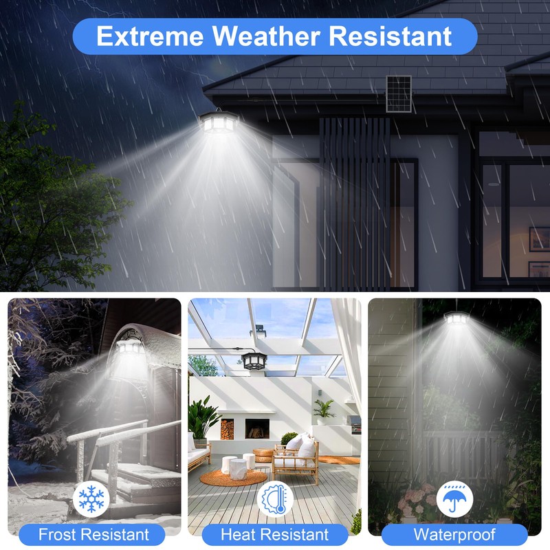 UOOIUMOY Solar Shed Light Indoor Outdoor 1200LM Solar Pendant Daywork