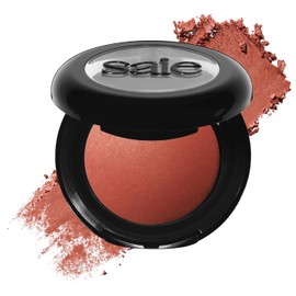 Saie SuperSuede Baked Blush - Talc-Free Powder Blush for All Day Wear - Enriched with Plant-Derived Squalane + Glycerin to Help Moisturize Dry Skin - Ciao (.01 Ounce)