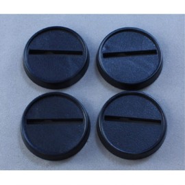 1in Round Plastic Miniature Gaming Base with Slot (Pack of 18) Reaper Miniatures