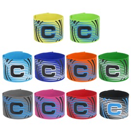 PATIKIL Fußball Kapitänsbinde, 10 Stück Kapitänsarmbänder für Fußball Elastische Kapitänsbinde Sport Kapitänsarmbänder für Jugendliche Erwachsene Fußballteamtraining 10 Farben