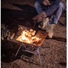 CAMPINGMOON Stainless Steel Foldable Camping Grills Portable Wood Burning Charcoal