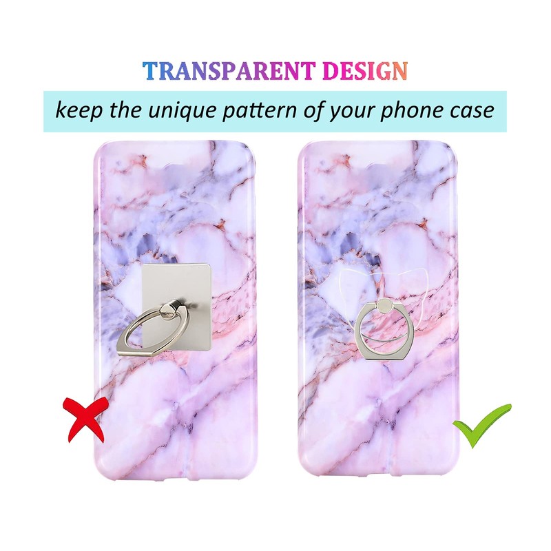 Transparent Cat Cell Phone Ring Holder Kickstand,360 Rotation Clear Cat