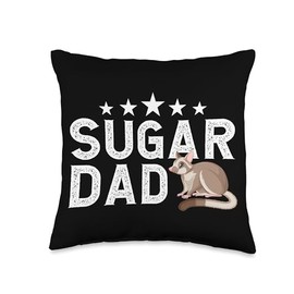 Sugar Gliders For Sugar Glider Dad Dad Lover Sugar Glider Boy Throw Pillow, 16x16, Multicolor