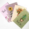 16 Thank You Cards Quality Recycled Card Multipack 4 Flower