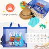 KUIRAN 30L Large Beach Bag with Pouch Foldable Sandproof Lightweight