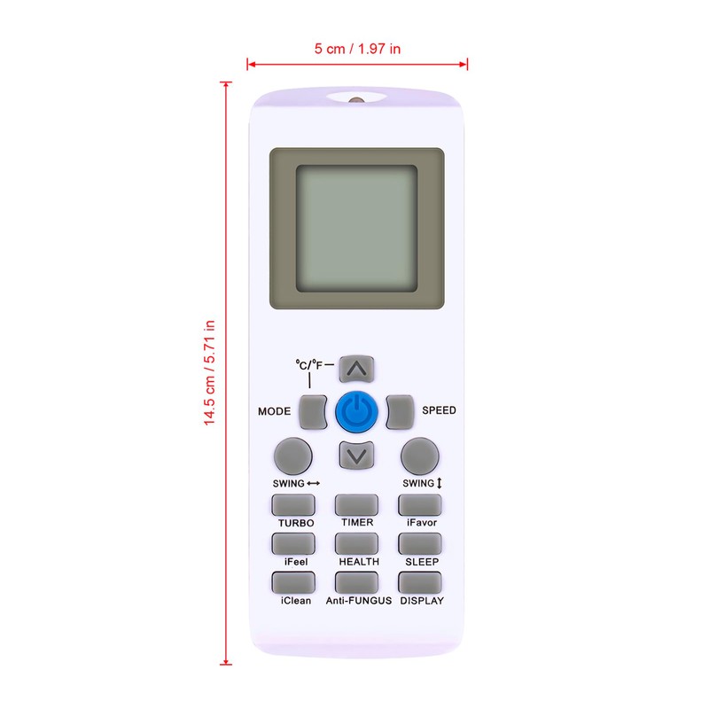 AULCMEET YKR-P/001E Replace AC Remote Controller Compatible with AUX/York Mini
