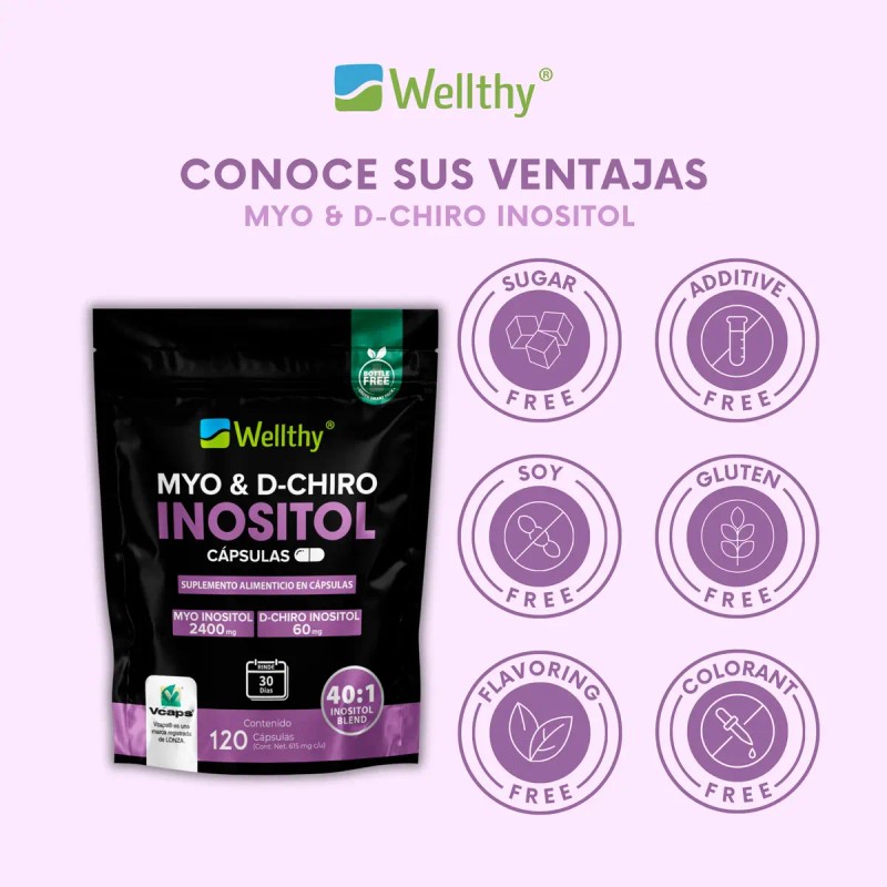 Myo Inositol Dchiro 120 Cápsulas Lwellthy Sabor