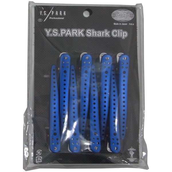 YS Park Shark Clips - Blue Metal 8pcs