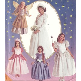 McCall's Costume Pattern 8332. Girls Szs 5 & 6, Storybook Dresses, Princess, Angel, Fairy, Bride