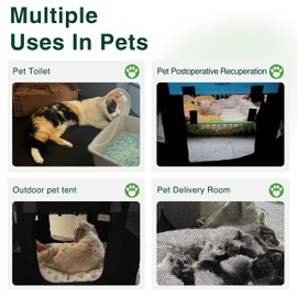 Love's cabin Pet Puppy Dog Playpen, Medium Dog Tent Crates Cage Indoor/Outdoor, Portable Exercise Playpen for Cat, Foldable Pop Up Dog Kennel Playpen with Carring Case (M, Brown)