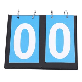 Keenso Flip Scoreboard, 2/3/4 Digit Portable Flip Number Scoreboard Sports Scoreboard Score Counter For Table Tennis Basketball Tennis Score Keeper for Net (2 Digit-Blue)