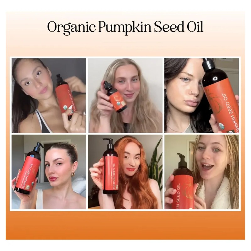 Aceite De Semilla De Calabaza Orgánico 100% Puro Para Cabell