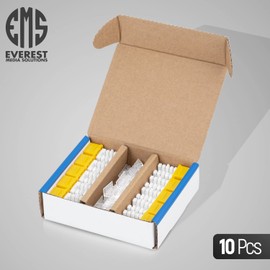 Everest Media Solutions 90° Angled CAT6 Keystone Jack in Yellow - Slim Profile RJ45 Ethernet Connector - Compatible with 90° Angled Speed Termination Tool - easyJACK (B094WB91H3) - 10-Pack