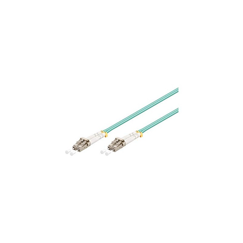 Goobay 95756 Optical Fibre Cable, Multimode (OM3), Aqua, 15 m