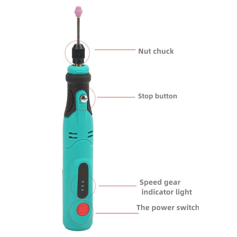 Jewelry Drill USB Charging 3 Levels Speed Regulation Cordless Design