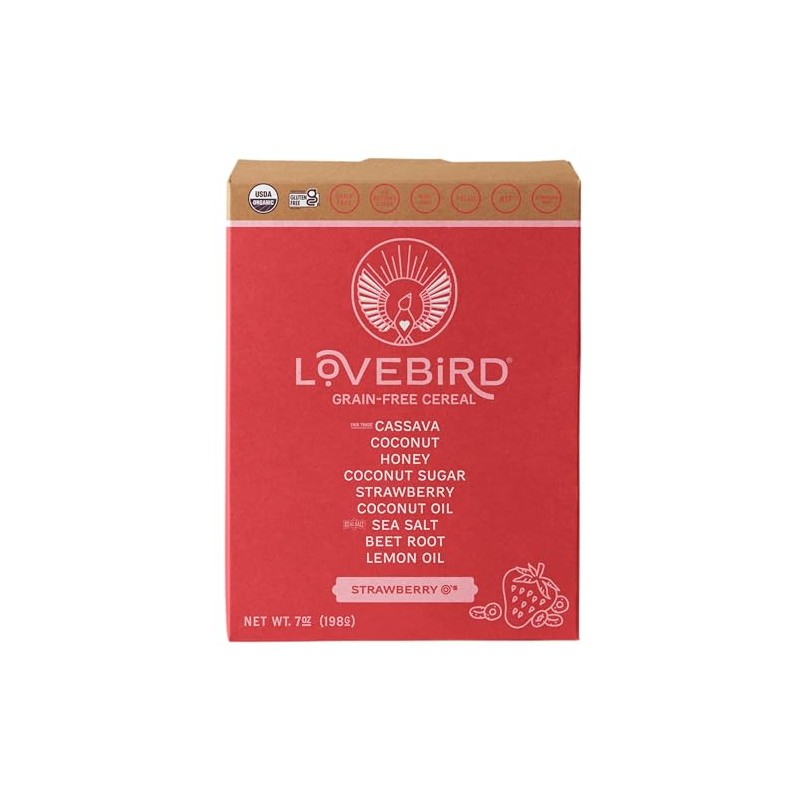 Lovebird Organic Grain Free Strawberry Cereal, 7 OZ