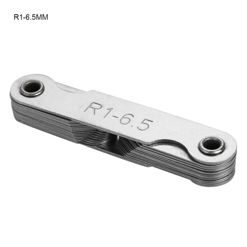 Radius Gauge, R0.3-1.5/ R1-6.5/ R7-14.5/ R15-25//R25-50/R52-100MM Stainless Steel Radius Fillet