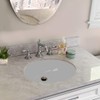 Nantucket Sinks UM-15x12-W 15-Inch by 12-Inch Oval Ceramic Undermount Vanity