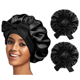 Silk Bonnet for Women Hair Bonnet for Sleeping Satin Shower Cap for Black Women Curly Hair Braids