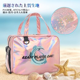 Newseego Pool Bag PVC Waterproof Material Plastic Bag Spa Bag Gym Bag Travel Bag Carry On Bag Pool Bag Girls Handbags Shoulder Durable Small Large Capacity Lightweight Swimming Bag for Beach Swimming