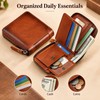 Men's Genuine Leather Zipper Wallet – Compact Short Wallet with