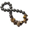 Wallystone Gems Shungite Bracelet Stretch with Natural Shungite and Tiger