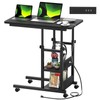 C Shaped End Table Height Adjustable - Couch Side Table