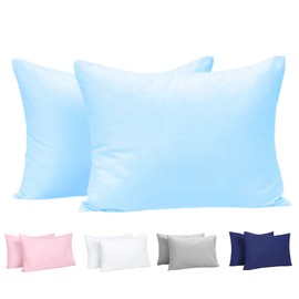 Toddler Pillow Case - 100% Organic Cotton Soft Travel Pillowcases Fit Kids Pillow, Breathable and Hypoallergenic Baby Boys and Girls Small Pillowcase - Sized 13 x 18 or 14 x 20 Inch, Envelope Closure