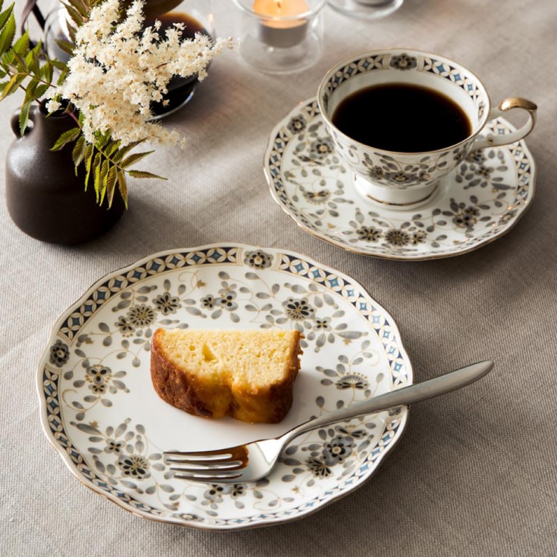 Narumi 52443-1410 Milano Plate, Black, 7.5 inches (19 cm), Made
