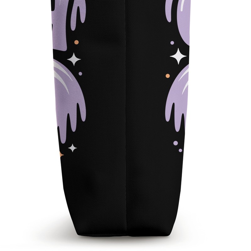 Spooky Ghost with Candy and Bats Tote Bag