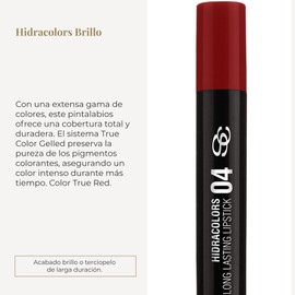 SALERM - Lipstick - Hidracolors Glossy - True Red Color - Creamy Texture - Total and Long-Lasting Coverage - Hydrating Lipstick - Glossy Effect