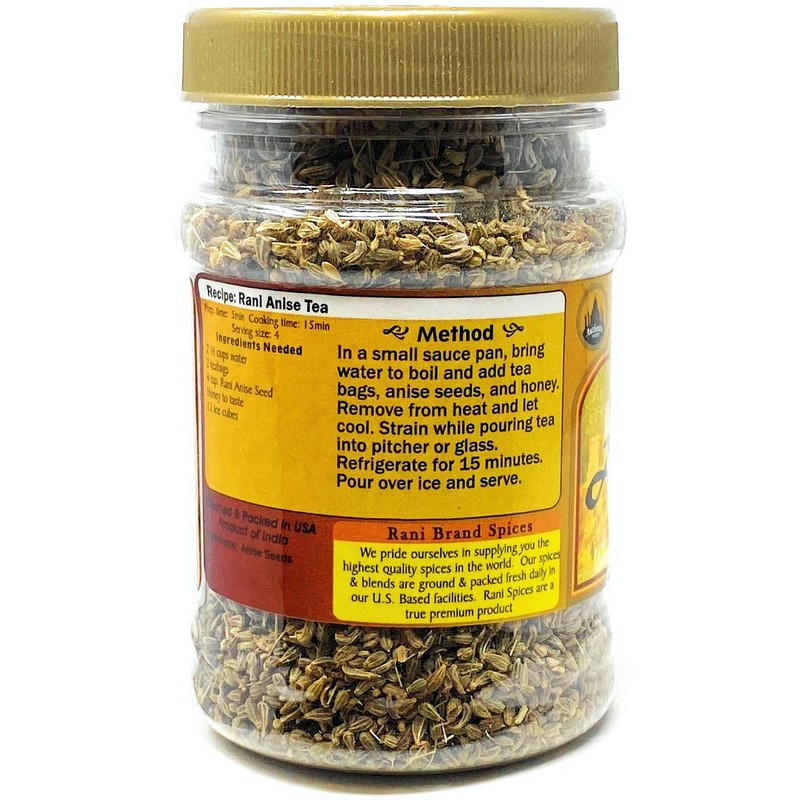 Rani Anise Seeds (Hari Saunf) 3oz (85g) PET Jar ~