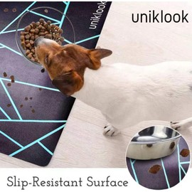 Dog Food Mat - Dog Bowl Mat - Pet Food Mat - Dog Mat for Food and Water - Dog Feeding Mat - Protect Your Floor with a Dog Water Bowl Mat - Ecofriendly Waterproof Easy to Clean Dog Water Mat - UnikLook