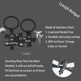 Lywjyb Birdgot Puzzle Keychain Set Long Distance Relationships Gifts For Couples Love Friendship Gift (waiting back set black)