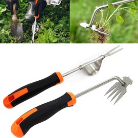 ZDQC Pack of 2 Gardening Hand Weed Cutters, Garden Tool Weed Remover Device, Uprooting Tool, Stainless Steel, Weed Puller, Weeder