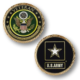 MotorDog69 Harley Gas Cap Coin Mount Set with Army Veteran for Softail Dyna Road King Sportster……