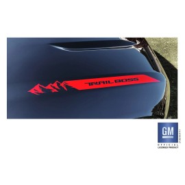 EmblemsPlus Chevy Silverado Red Trail Boss Mountain Hood Decals 2019-2025 Set of 2